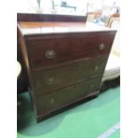 Victorian mahogany chest of 3 drawers