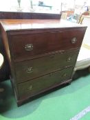 Victorian mahogany chest of 3 drawers