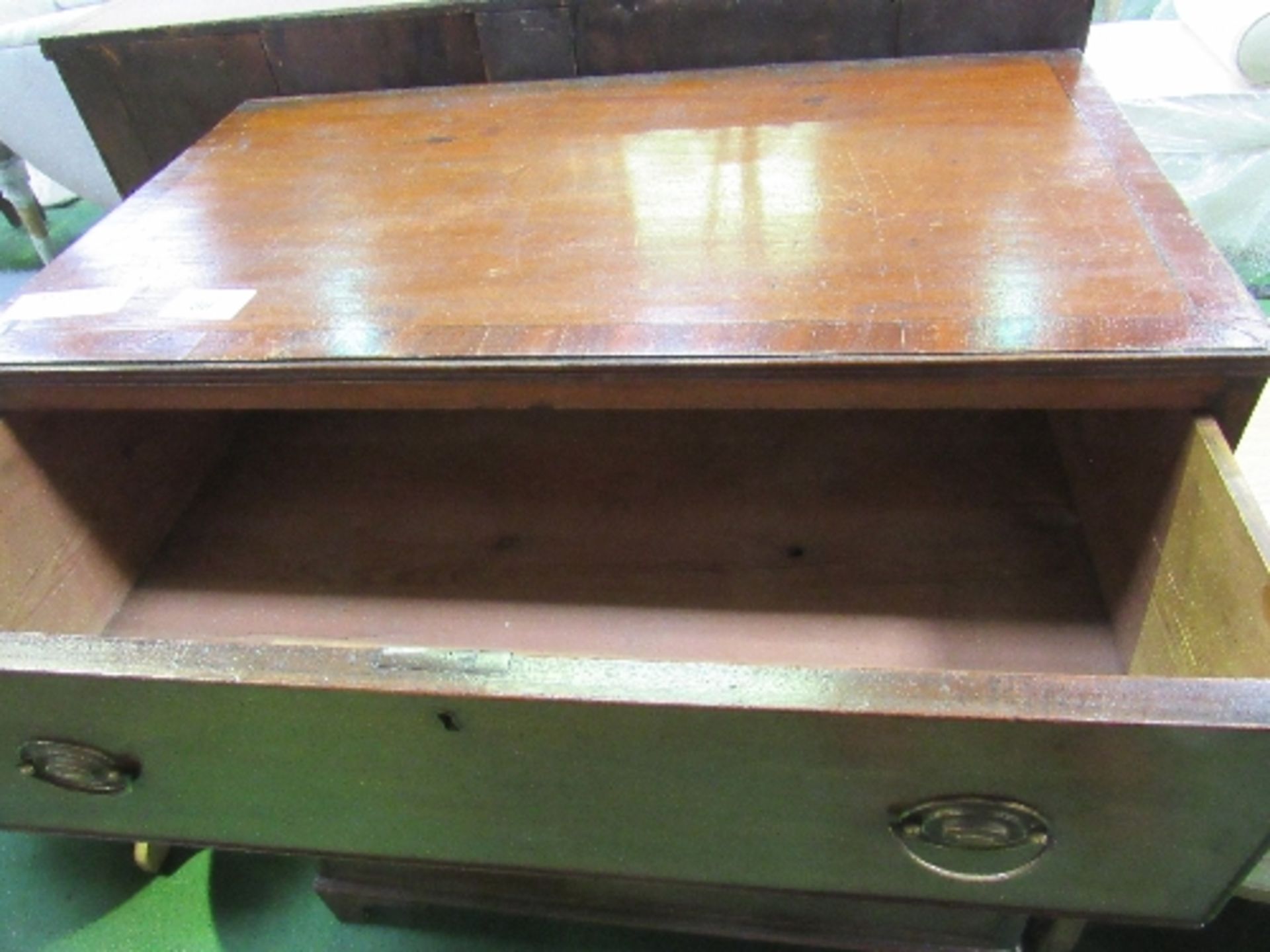 Victorian mahogany chest of 3 drawers - Image 4 of 4