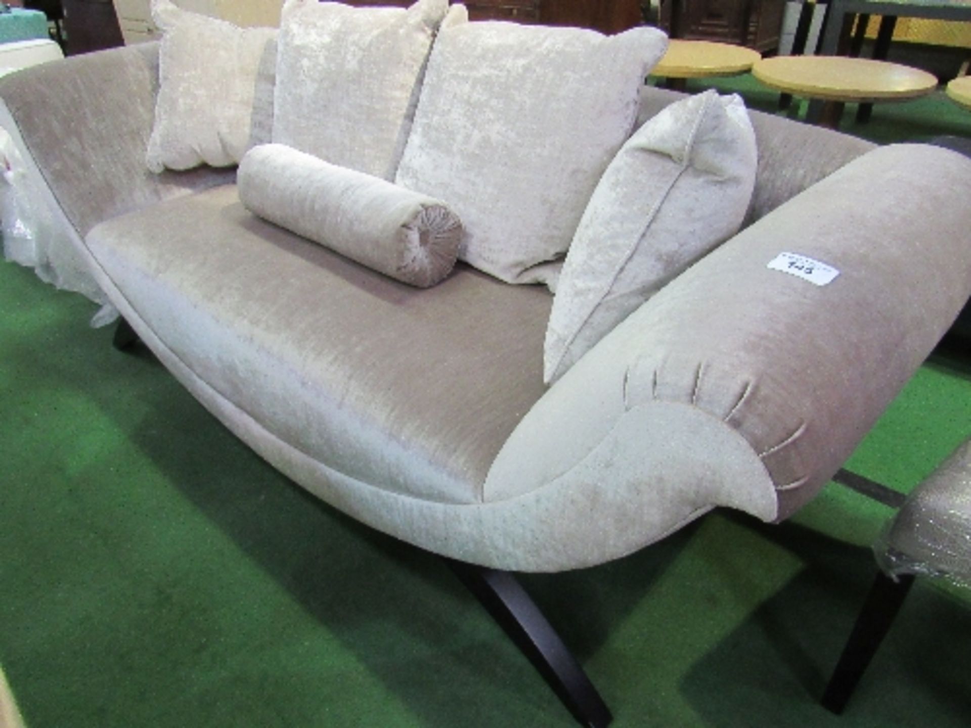 A Sofa & Chair Company, grey/brown upholstered sofa c/w bolster & 4 cushions, 85" long x 34" deep x - Image 2 of 3