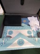 Briefcase containing Freemason's regalia