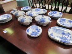 1920's style Palissy 'Lakeland' part dinner service (approx 35 pieces)