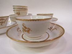 6x 19th century tea bowls & 7 matching saucers