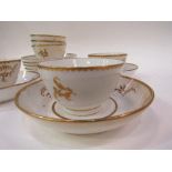 6x 19th century tea bowls & 7 matching saucers