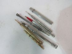 2 Sampson Mordan silver pen/pencils & 4 other pencils