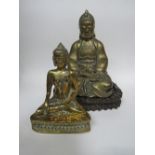 2 brass Buddhas