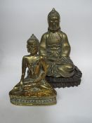 2 brass Buddhas