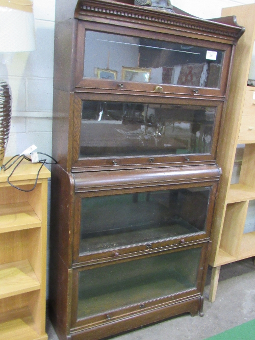 Globe Vernicke-style 4 section cabinet - Image 2 of 3