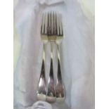 3 Scottish provincial silver forks, OE pattern, 2 Dundee & 1 Edinburgh, circa 1800