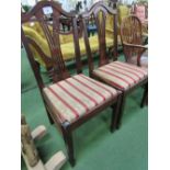 2 mahogany framed drop-in seat dining chairs