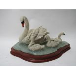 Border Fine Arts 'Graceful Swans', Model A0190 by Russell Willis Boxed