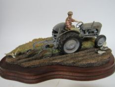 Border Fine Arts 'The Fergie' Tractor Ploughing limited edition 583 of 1250 Model JH64 Modeller