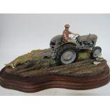 Border Fine Arts 'The Fergie' Tractor Ploughing limited edition 583 of 1250 Model JH64 Modeller