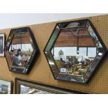 2x 6 sided wall mirrors, 333.5" x 27"