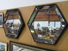 2x 6 sided wall mirrors, 333.5" x 27"