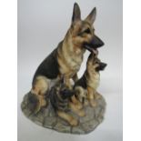 Border Fine Arts 'German Shepherd and Pups' model B0351 Modeller Margaret Turner