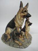 Border Fine Arts 'German Shepherd and Pups' model B0351 Modeller Margaret Turner