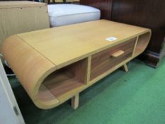 Oak finish 'Fonteyn' coffee table with double sided drawer