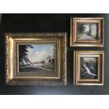 A set of 3 small framed oils by Swindon artist Robert Hughes