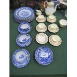 Qty of Spode & Copeland Spode, other blue & white china ware plus New Chelsea coffee set