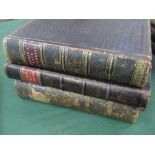 3 Victorian leather bound volumes: 'The Life of Christ', by Robert Farrar, circa 1875, in a fine
