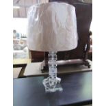 Glass table lamp & shade