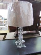 Glass table lamp & shade