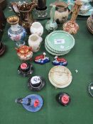 Qty of collectable china including lustre ware & 3 Chinese celadon dishes