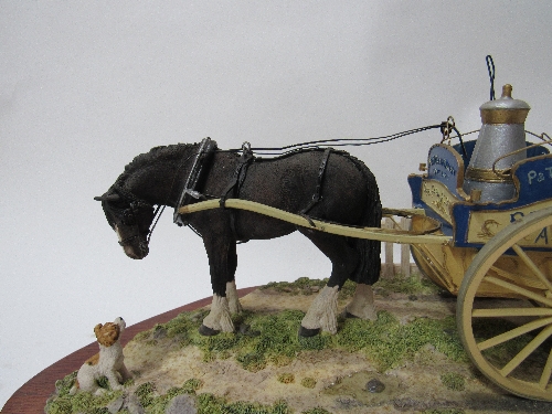 Border Fine Arts 'Daily Delivery' Milkman with horse -drawn cart Model No JH103 Modeller Ray - Image 3 of 3