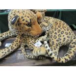 Plush leopard & cub ex-shop display model