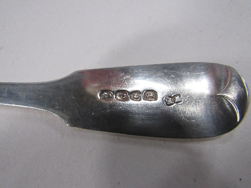 Large George III HM silver fiddle pattern serving spoon, maker WE, William Eaton, London 1830, 68 - Image 2 of 2