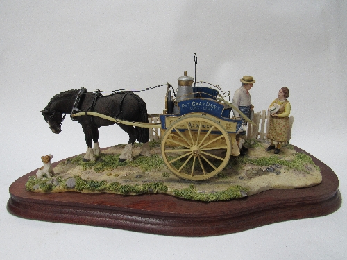 Border Fine Arts 'Daily Delivery' Milkman with horse -drawn cart Model No JH103 Modeller Ray