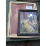 4 framed & glazed prints of women