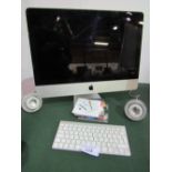 IMac 21.5"" LED 16:9 widescreen computer c/w box & 5 discs & speakers. Price guide £100-150.
