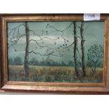 Framed oil on canvas of rural scene, possibly by R Piter