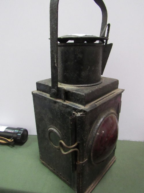 Railway paraffin rear coach lamp, marked BRM. Price guide £20-40. - Image 2 of 2