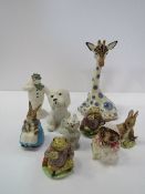 Various figurines including Royal Doulton, Royal Albert & Beswick. Price guide £10-15.