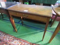 Inlaid side table with frieze drawer on tapered legs, 84cms x 41cms x 71cms