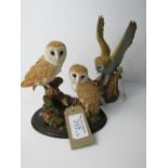 Country Artists pair of barn owls & Alfretto Collection owl