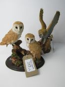 Country Artists pair of barn owls & Alfretto Collection owl