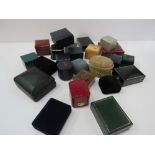 Large collection of jewellers ring boxes. Price guide £20-30.