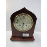 19th century Junghans arch top mahogany 8 day striking bracket clock. Price guide £90-140.