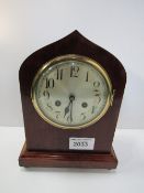 19th century Junghans arch top mahogany 8 day striking bracket clock. Price guide £90-140.