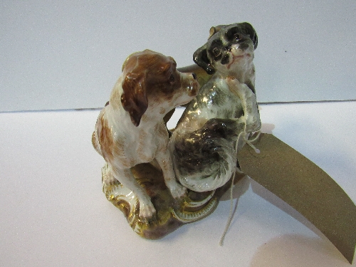 Very rare Mieissen figurine of 3 dogs, circa 1820. Price guide £1,200-1,400. - Image 2 of 3