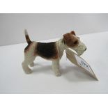 Mid 1960's Leonardo collection wire haired fox terrier figurine, 12cms x 17cms. Price guide £10-20.