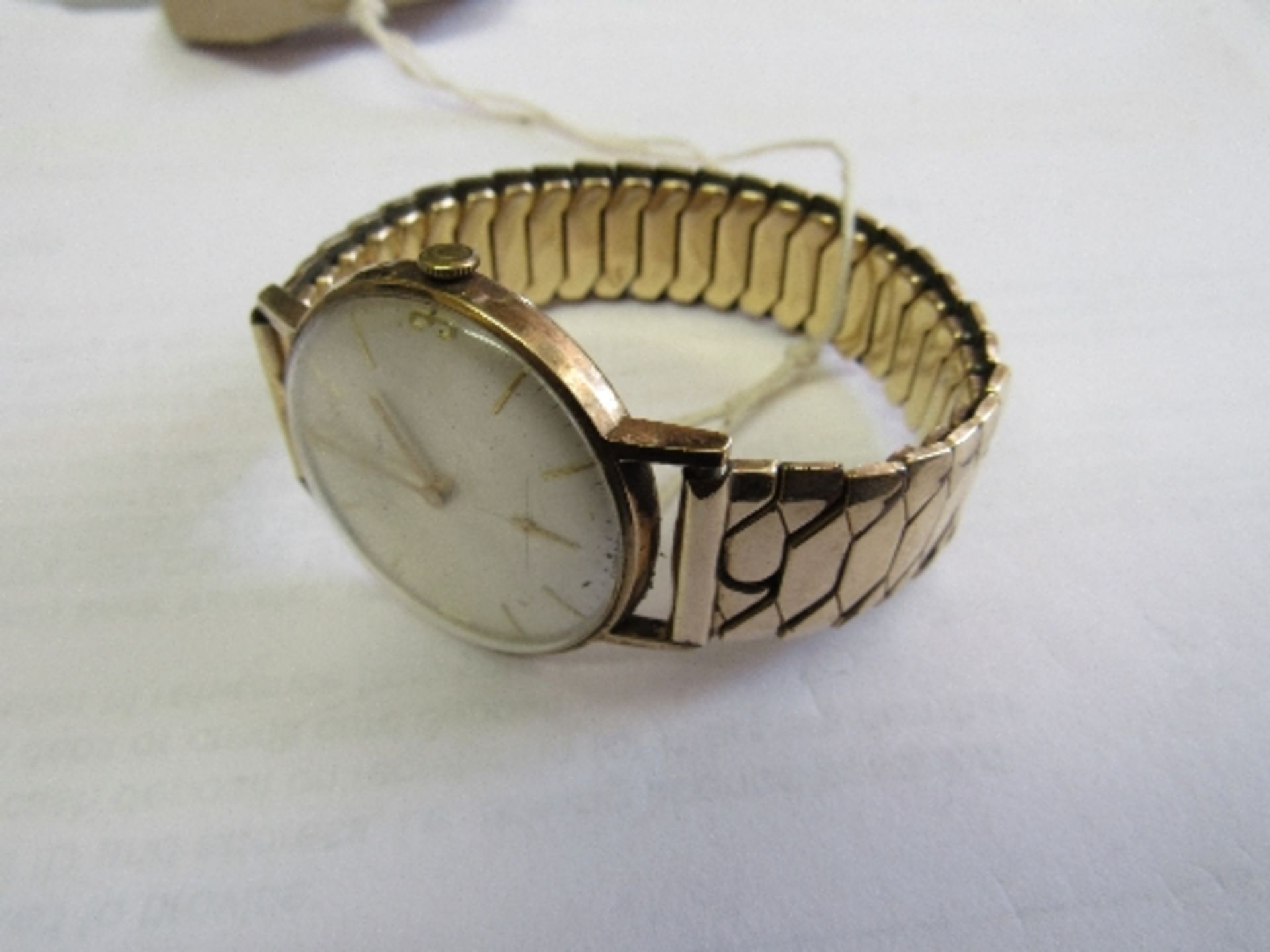 Certina rolled gold gentleman's wrist watch with gold coloured expanding strap, inscribed on