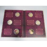 Windsor Mint 6x cu gold plated with pad print & Swarovski coins - Life of Queen Elizabeth II & a