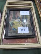 4 framed & glazed prints of women. Price guide £5-10.