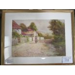 Framed & glazed watercolour of a landscape near Shere, Surrey, signed Wiliam Forster Robson (1888-