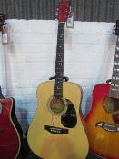 Eastwood Larsen acoustic guitar, good condition. Price guide £50-60.